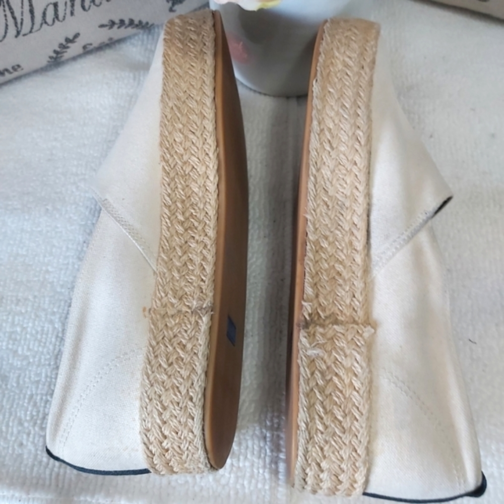 Y2K Keds beige canvas platform espadrilles loafers slip on shoes - Picture 9 of 15